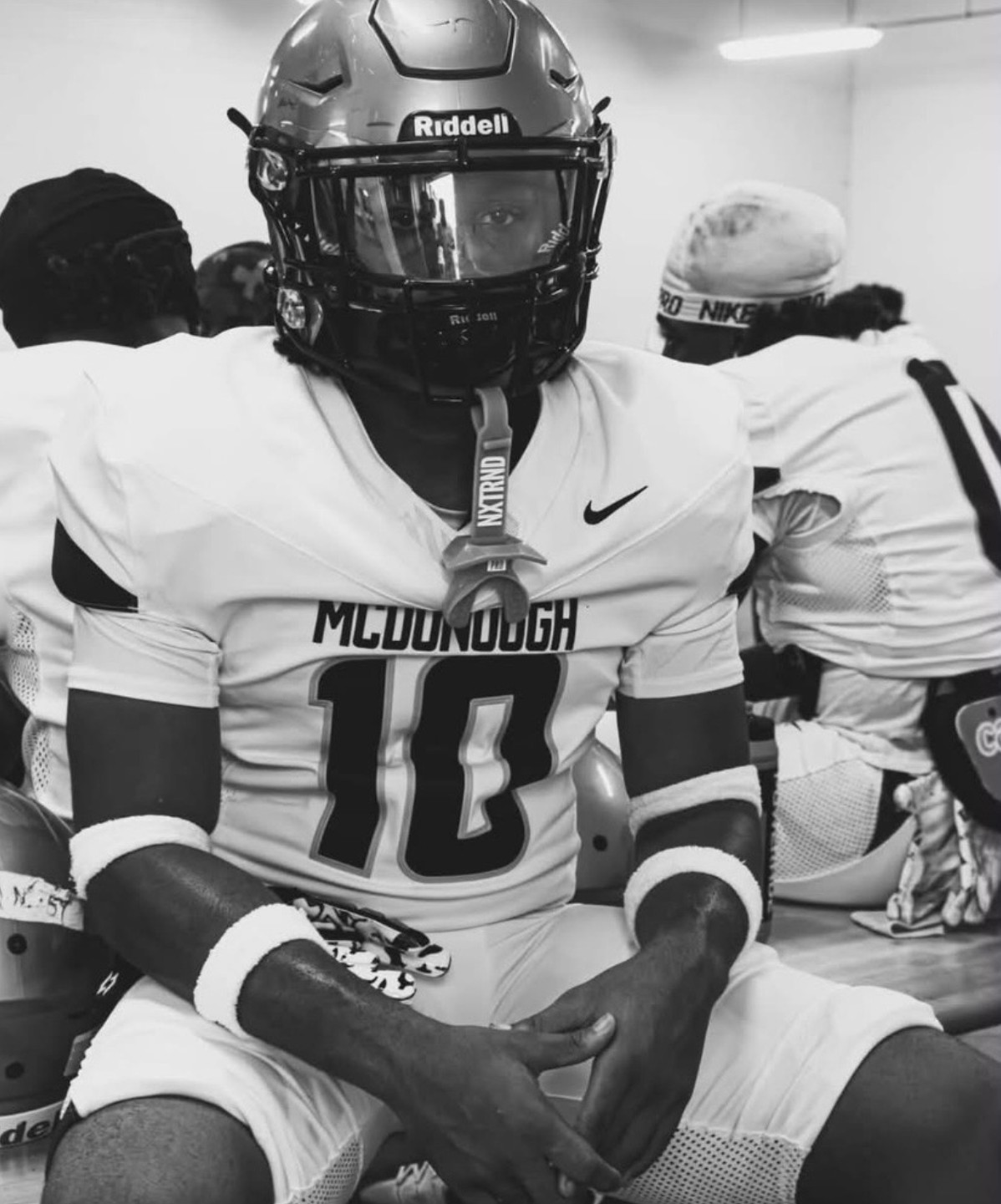 Dantae wearing McDonough jersey number 10