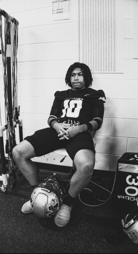 Dantae number 10 locker room black and white