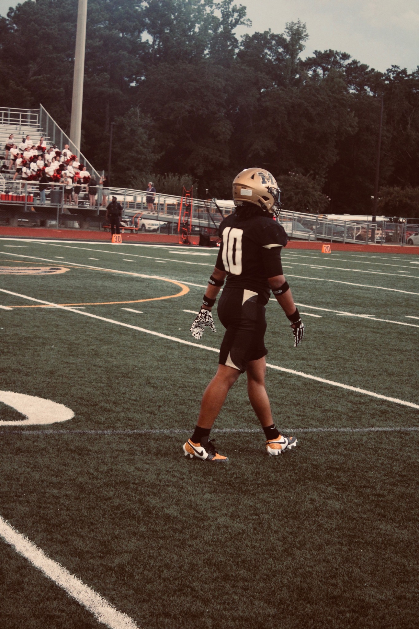 Dantae number 10 walking on field