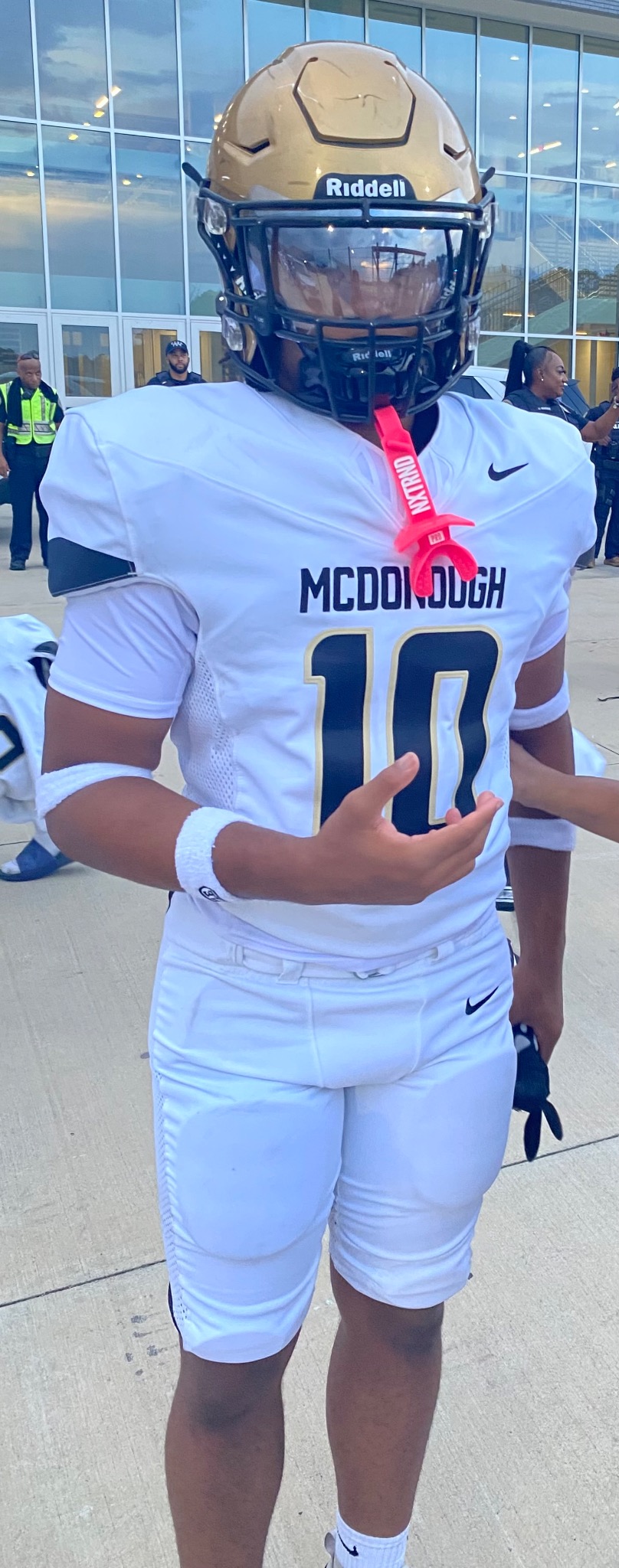 Dantae number 10 white McDonough uniform